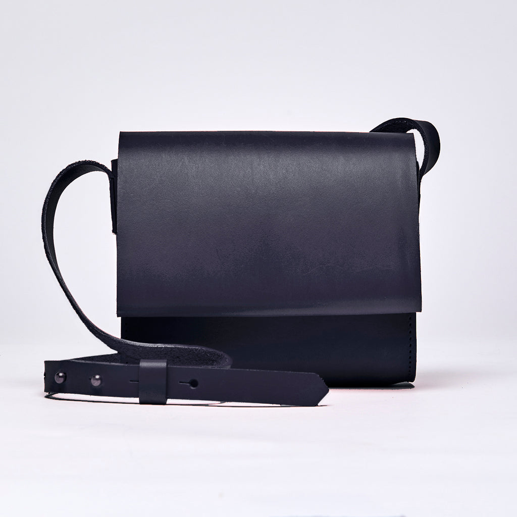 Dinky Zero-Waste Handtasche Texturen von Schwarz