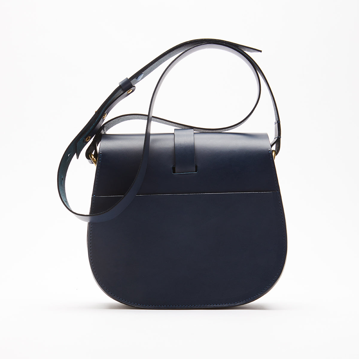 Women's Navy Leather Arlington Handbag | LPOL