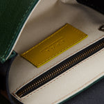 Dinky Upcycled Leather Handbag Khaki